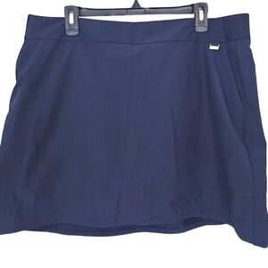 Greg Norman PlayDry Navy Blue Golf Skort Womens XL TL113239 Stretch Athletic